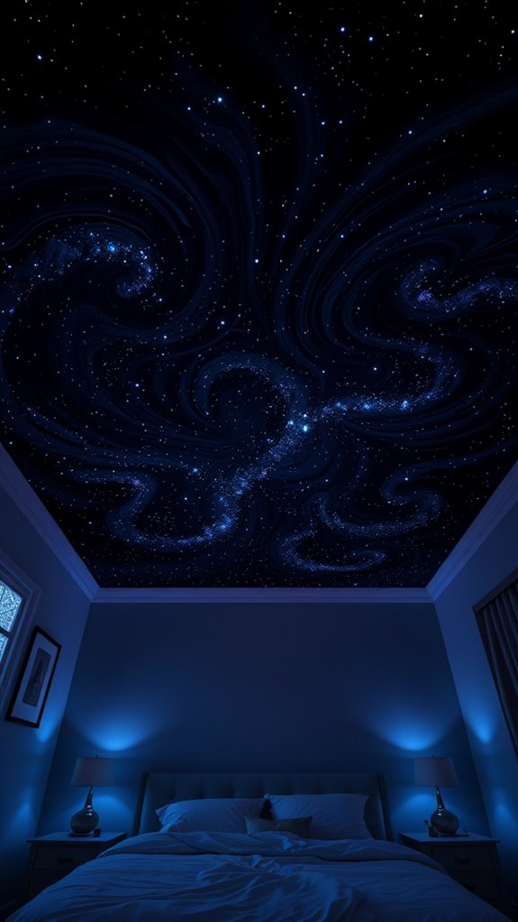 glow in the dark galaxy wall techniques