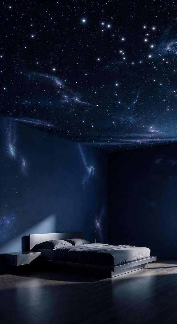 glow in the dark star ceiling constellation setup