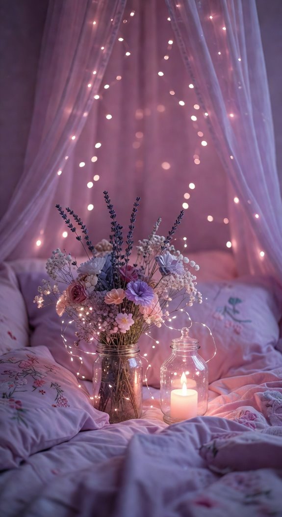 glowing dried flowers budget lights