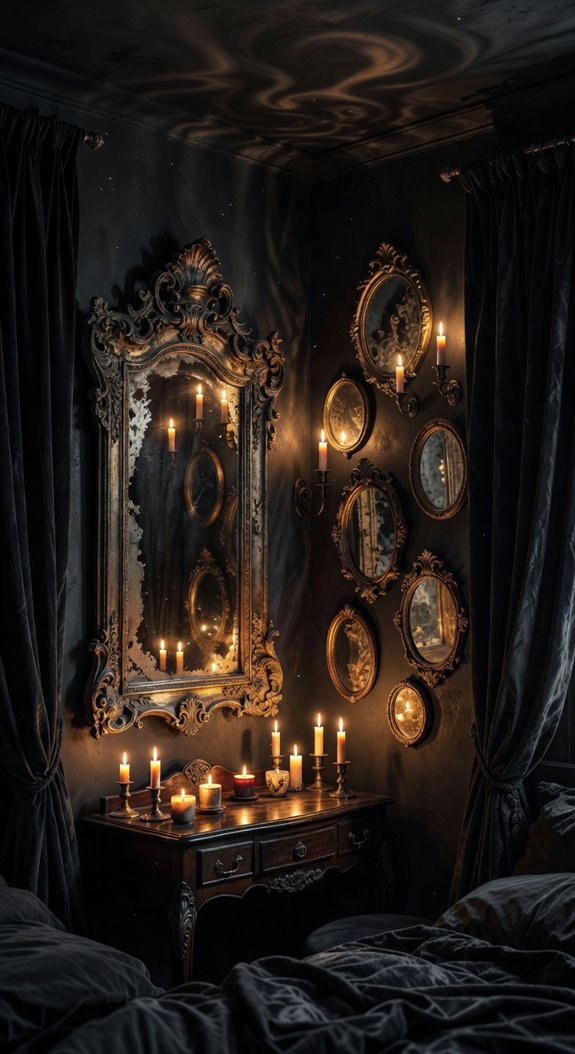 gothic frames candlelit reflections