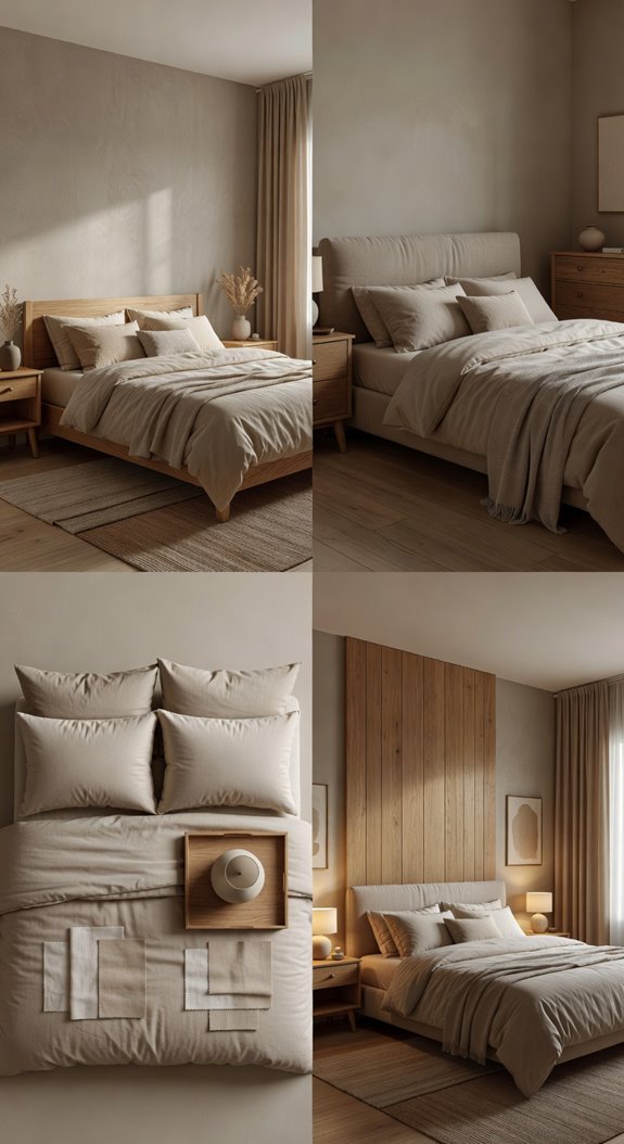 greige walls wood toned calm