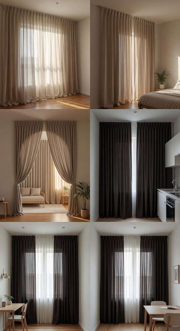 hang curtains high and wide