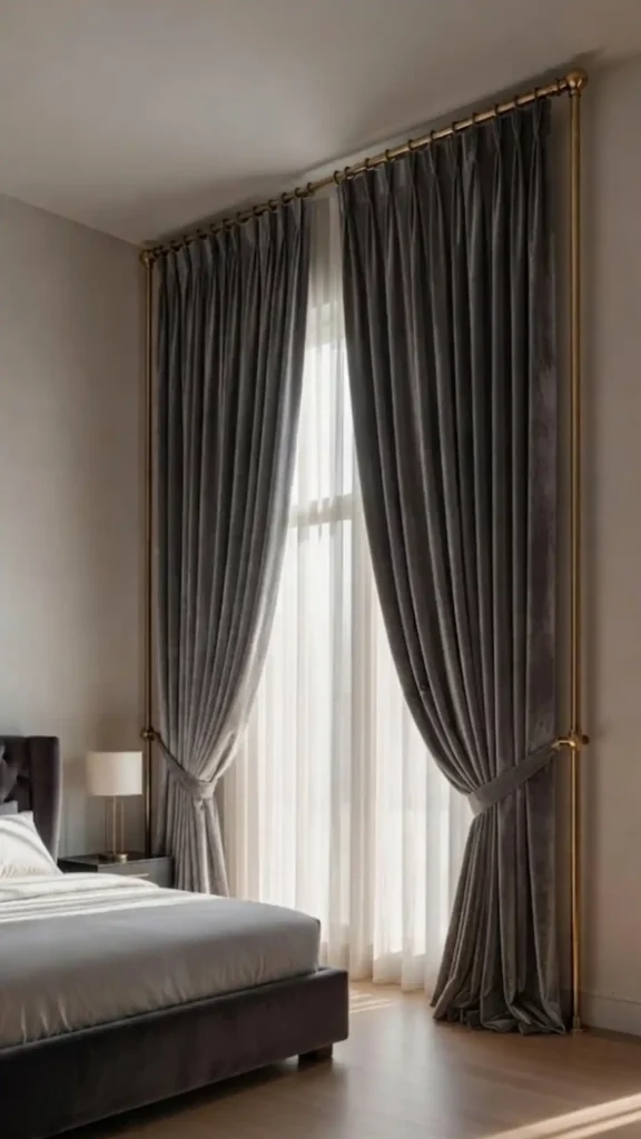 hang curtains higher and wider