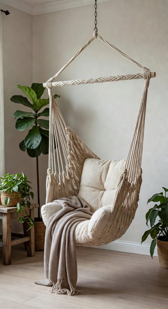 hanging chairs elevate relaxing space