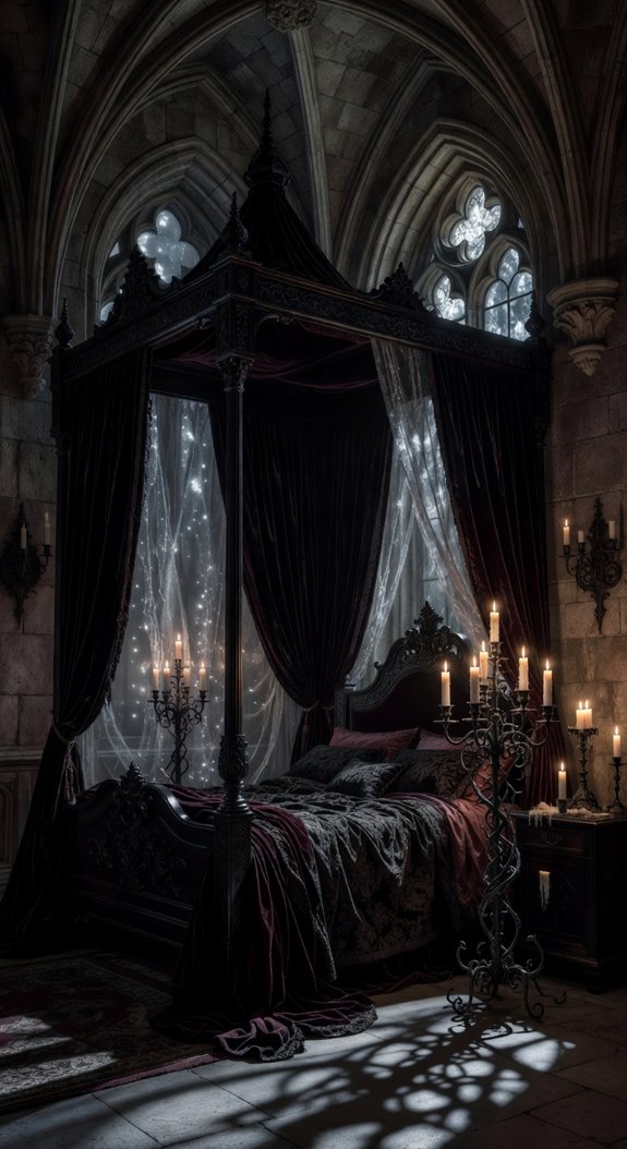 heavy velvet with sheer overlays