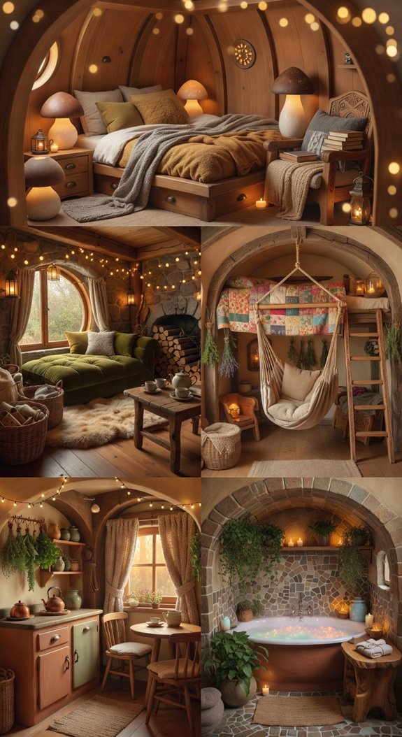 hobbit hole earthy cozy interiors