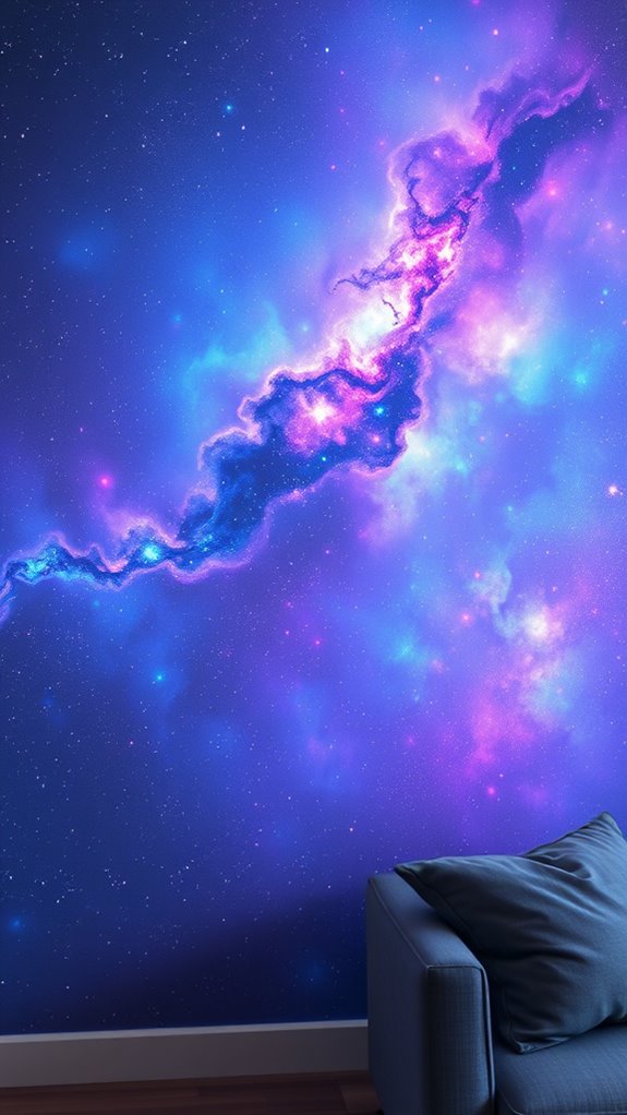 holographic nebula wall finish