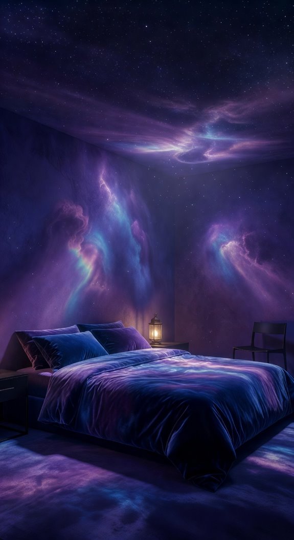 indigo walls deep purple layers