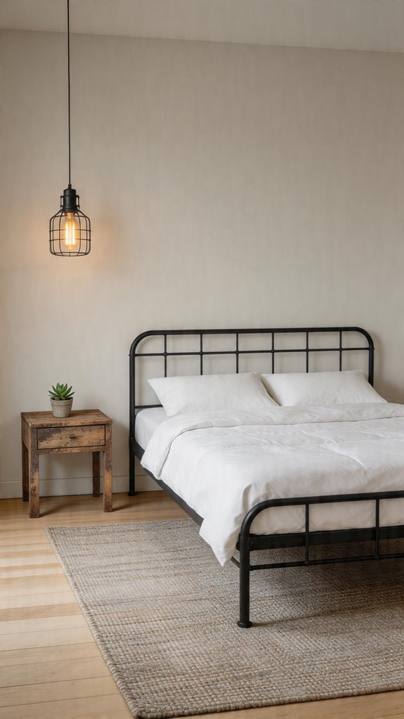 industrial charm renter s bedroom aesthetic
