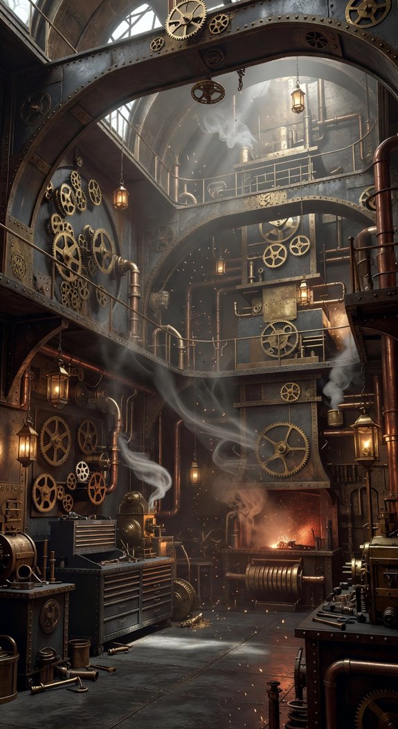 industrial steampunk workshop sanctuary
