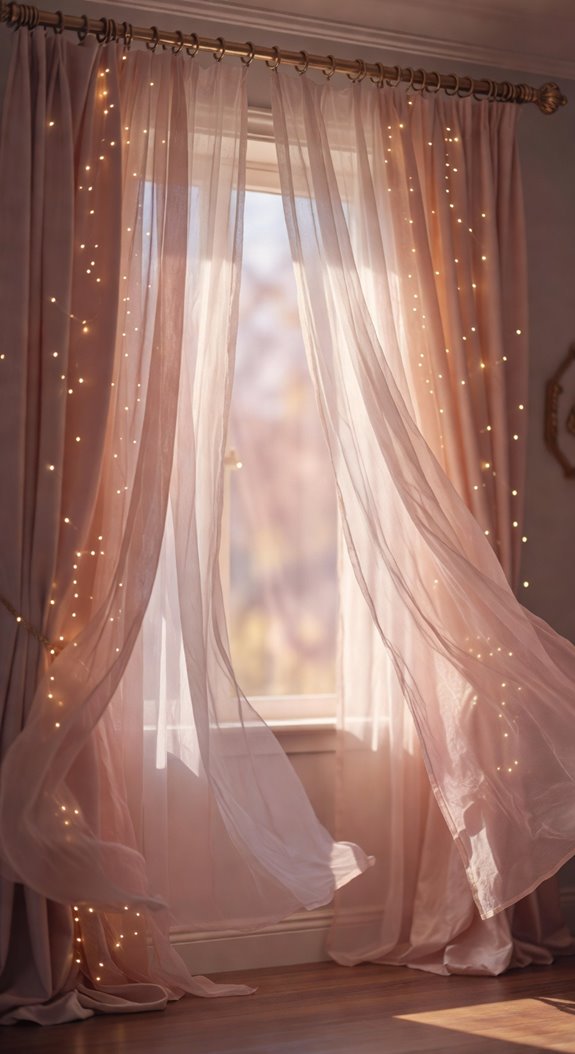 ivory sheer curtains glow softly