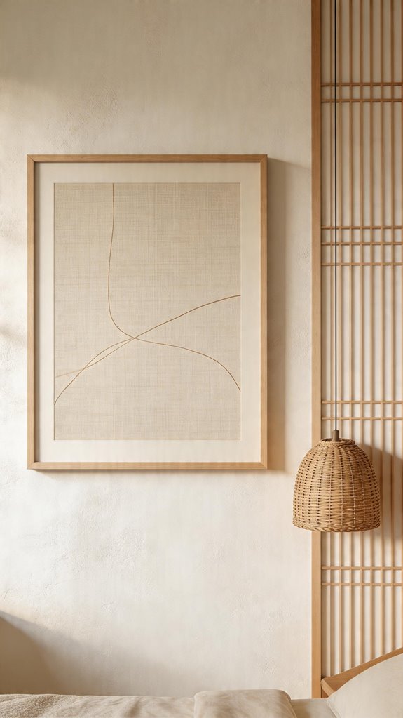 japandi wall decor with restraint