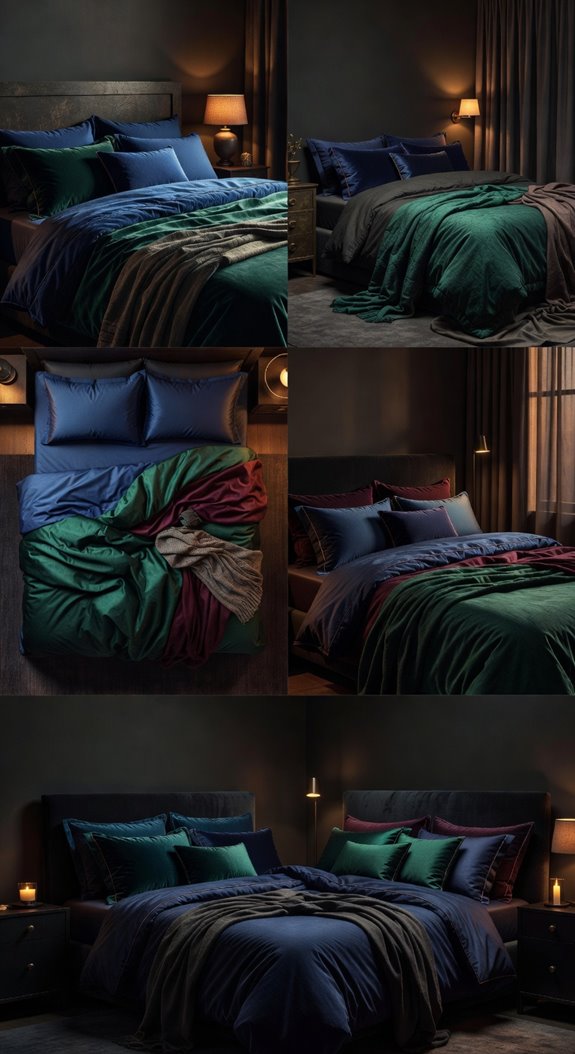 jewel toned bedding anchors space