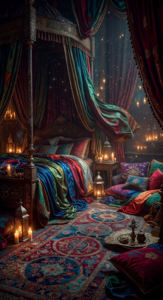 jewel toned ornate arabian sanctuary