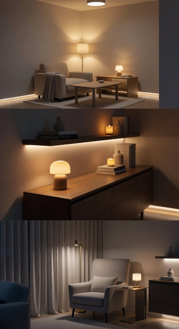 layered lighting creates depth and coziness