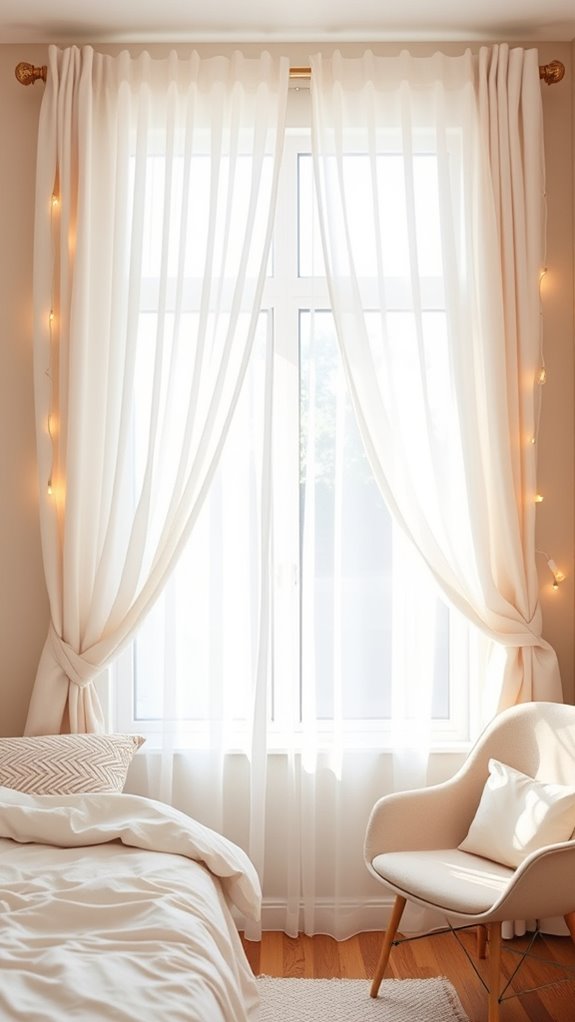 layered rental friendly window treatments