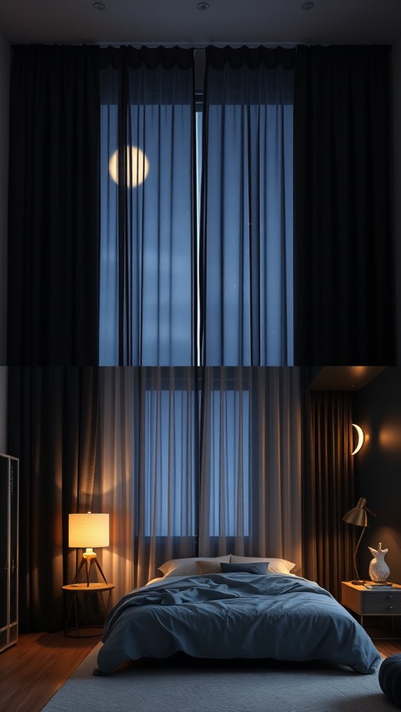 layered starry window treatments depth