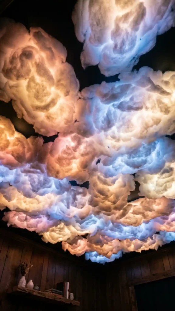 led cloud ceiling with rgb backlighting