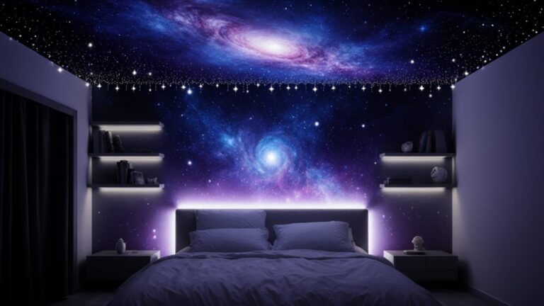 led galaxy room ideas glow at night
