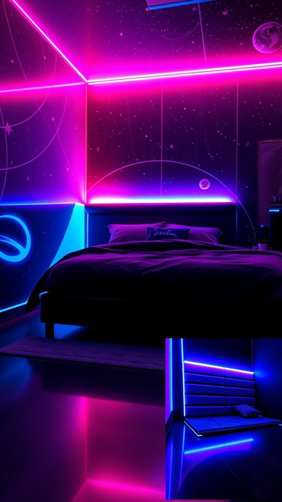 led headboard ambient glow lighting