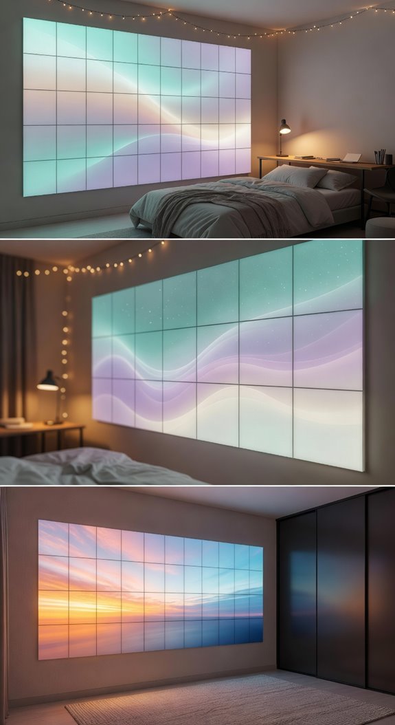 led light panels transform teen wall