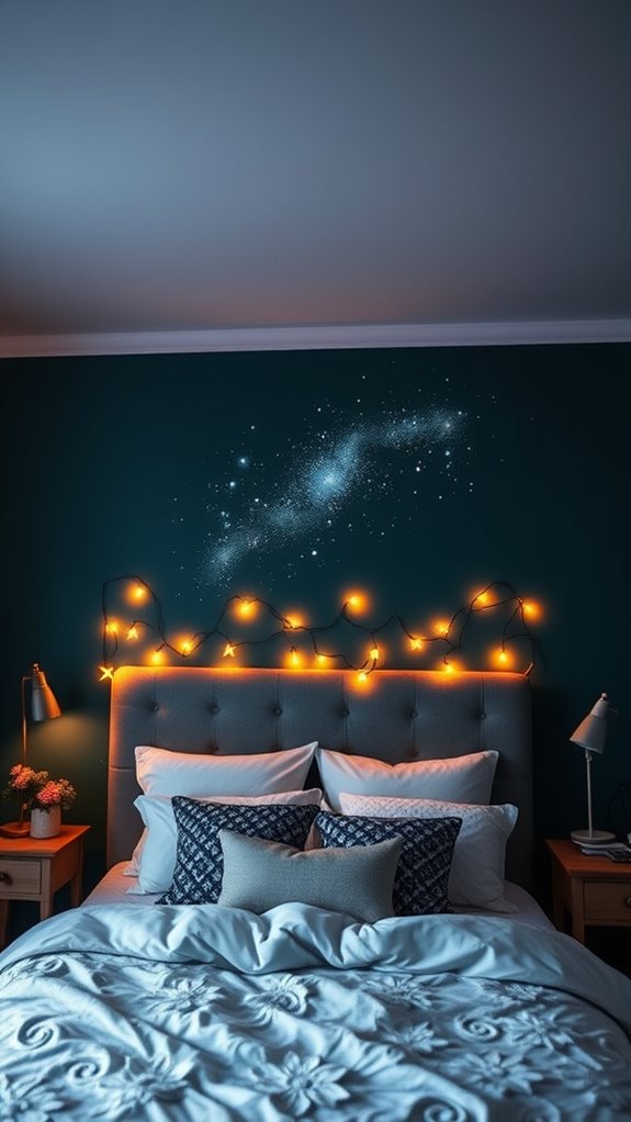 led string lights create cosmic ambiance