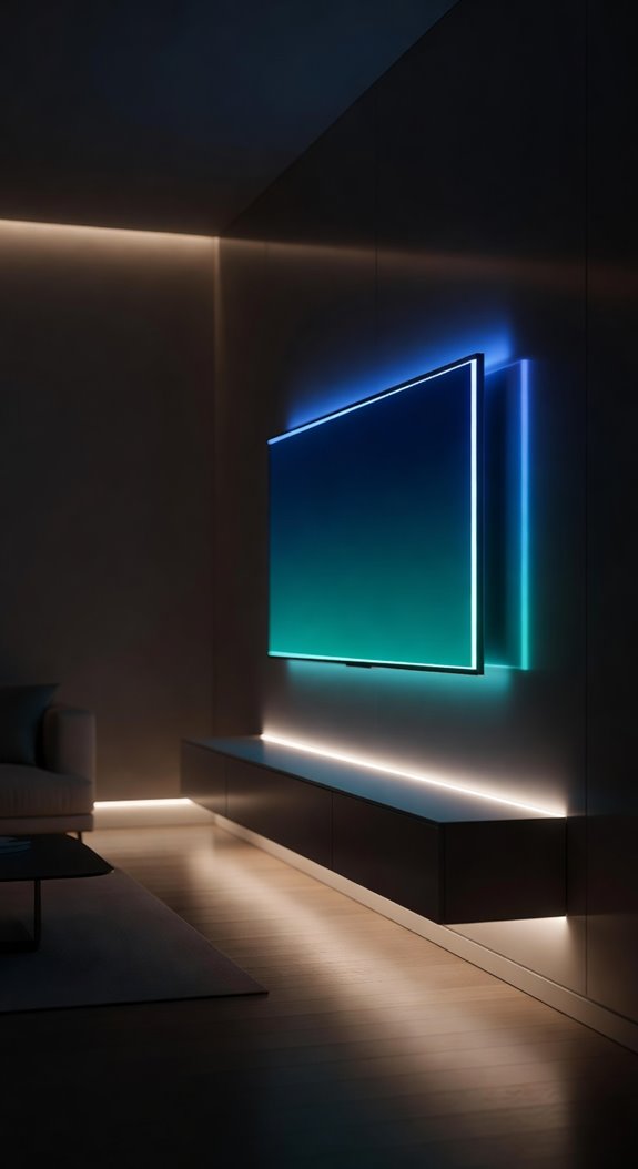 led strip backlighting for ambiance