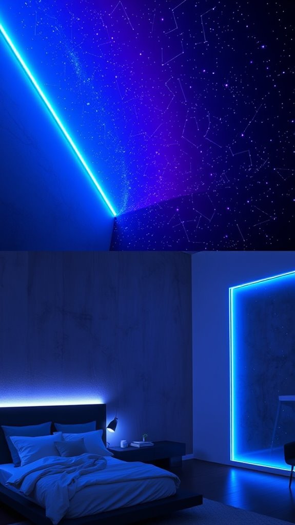 led strip starfield wall accents