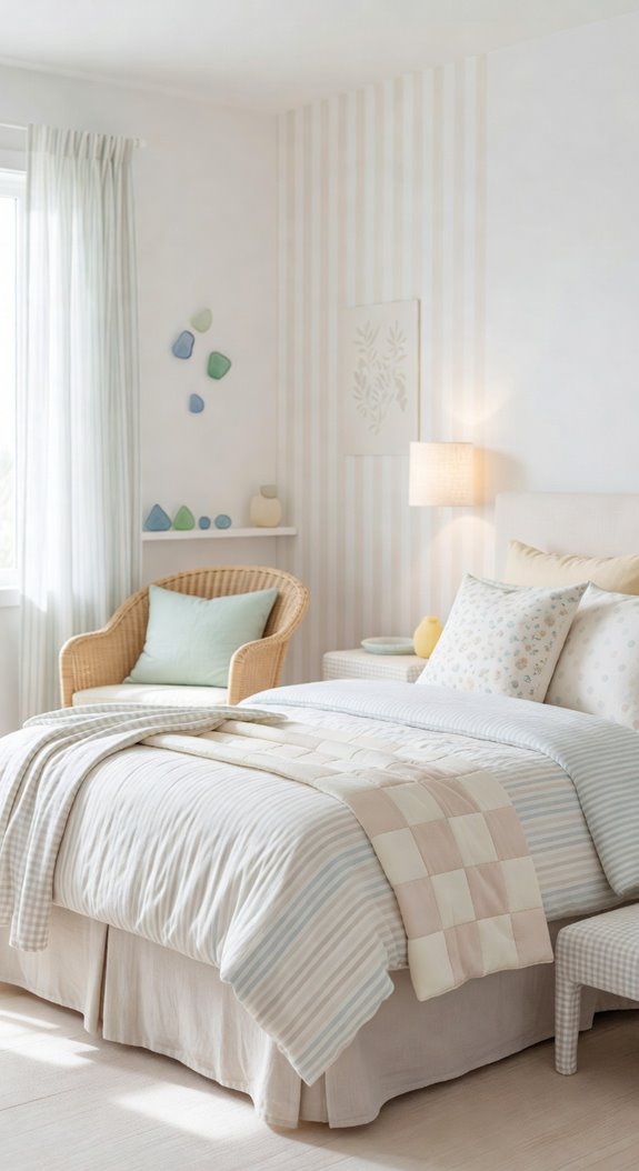 light airy stripes checks prints