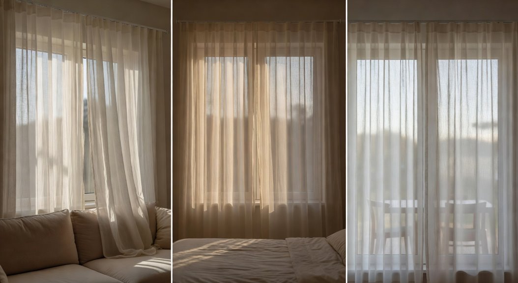 lightweight voile diffuses sunlight softly