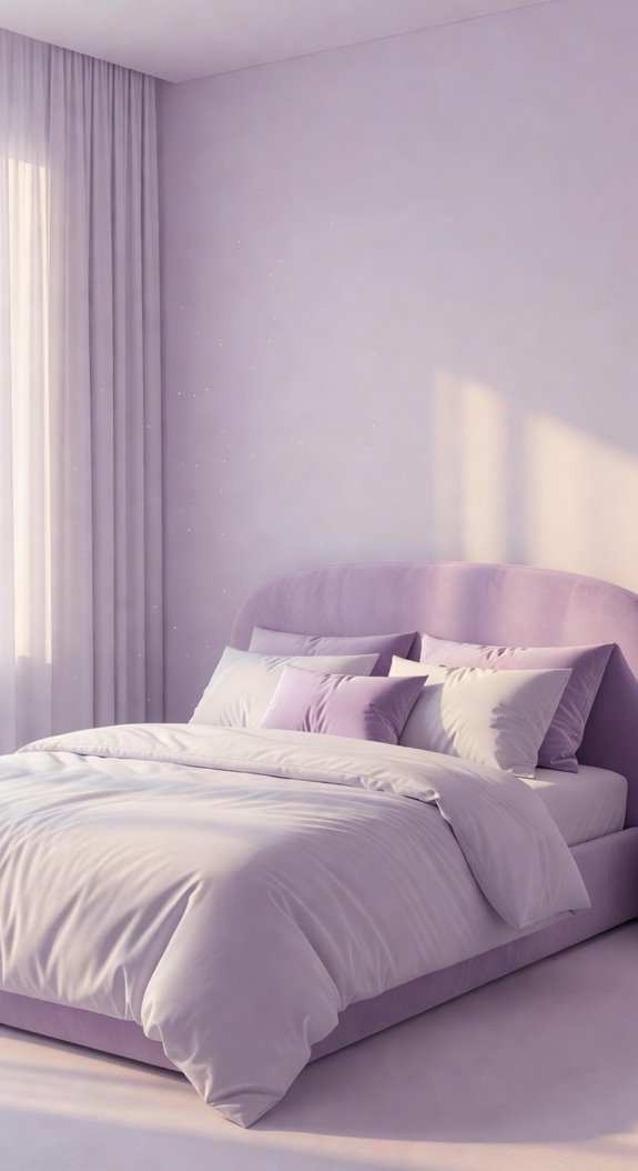 lilac soft white calm palette