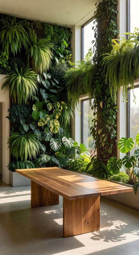 living wall dining room atmosphere