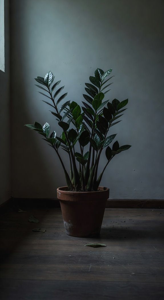 low light zz plant care