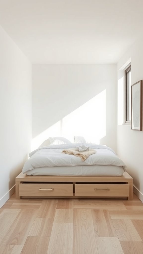 low profile bed frames reduce bulk