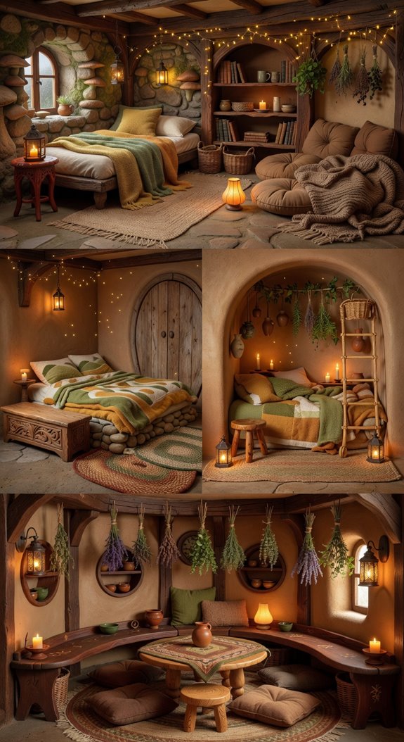 low profile intimate earthy bedroom