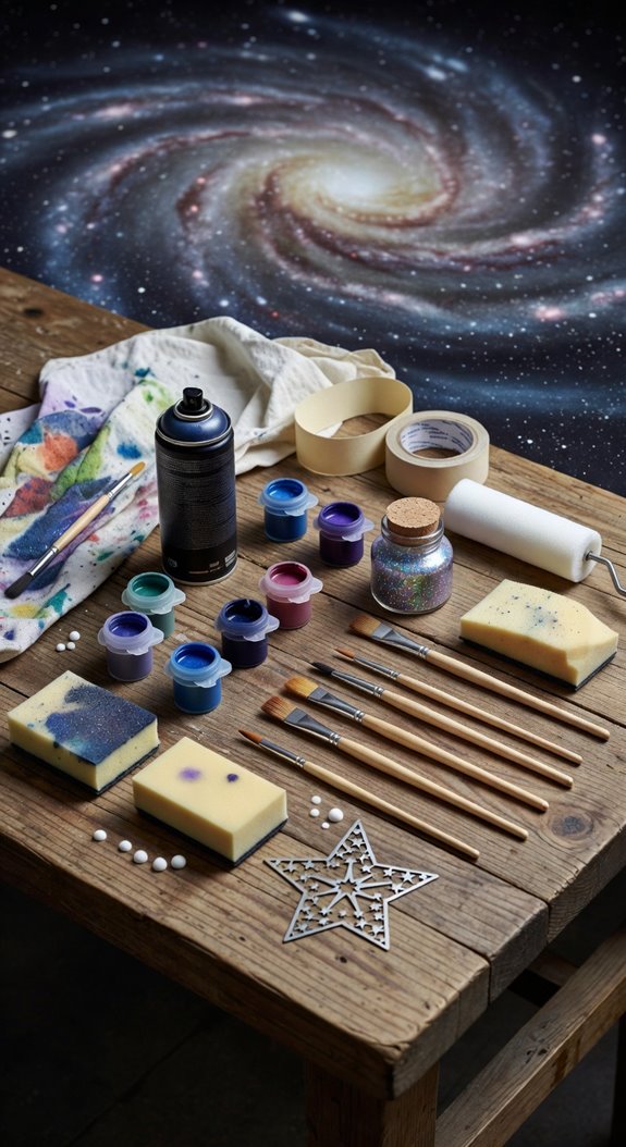 matte black base nebulaes stars