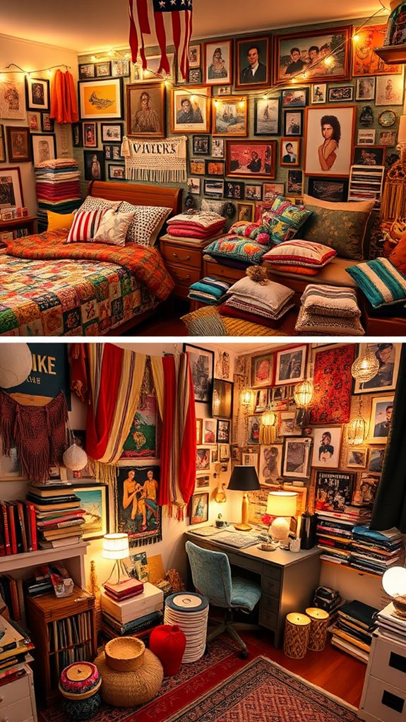 maximalist bedroom curated layered opulence