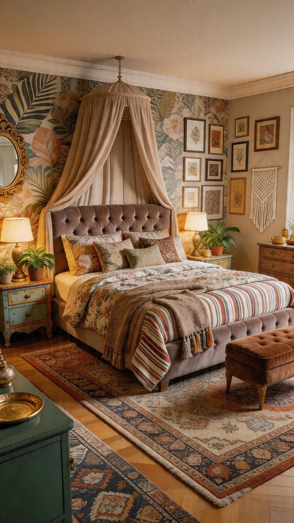 maximalist emerald burgundy sanctuary