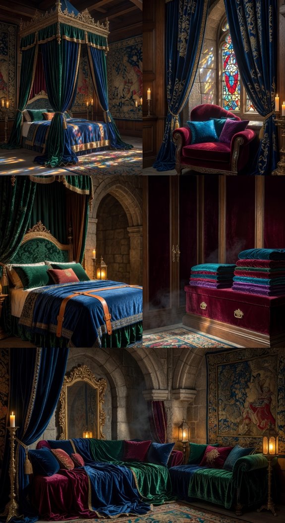 medieval jewel toned velvet opulence