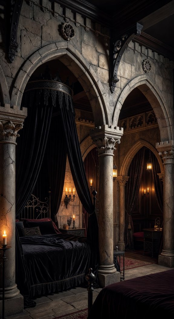 medieval stone archway retreat details
