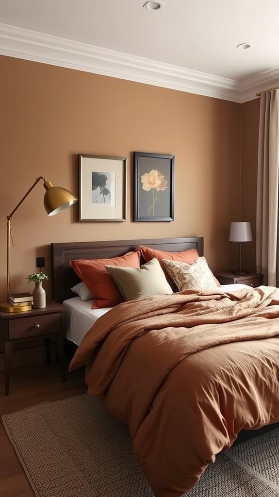 metallic accents elevate earthy tones