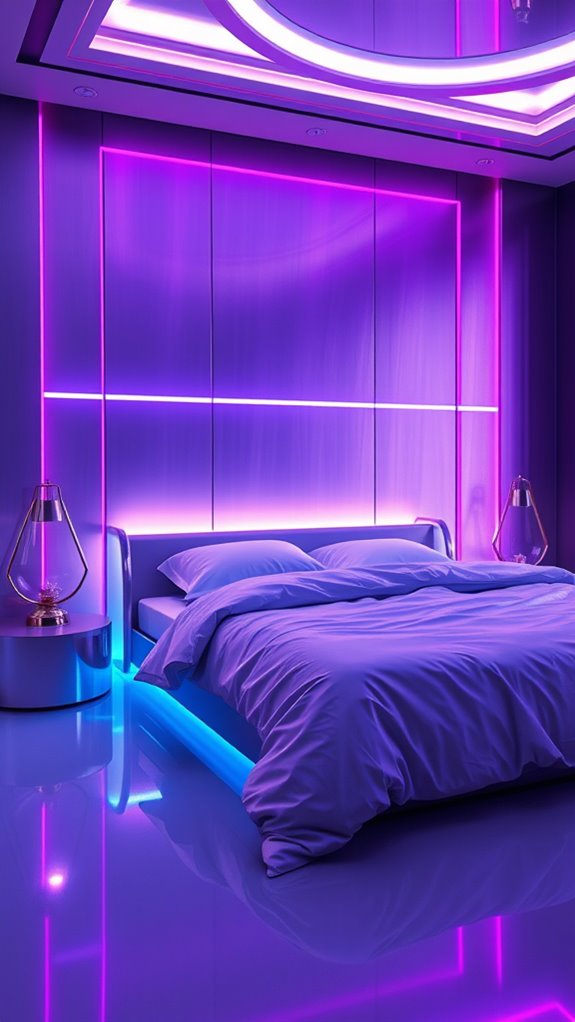 metallic walls boost perceived space depth