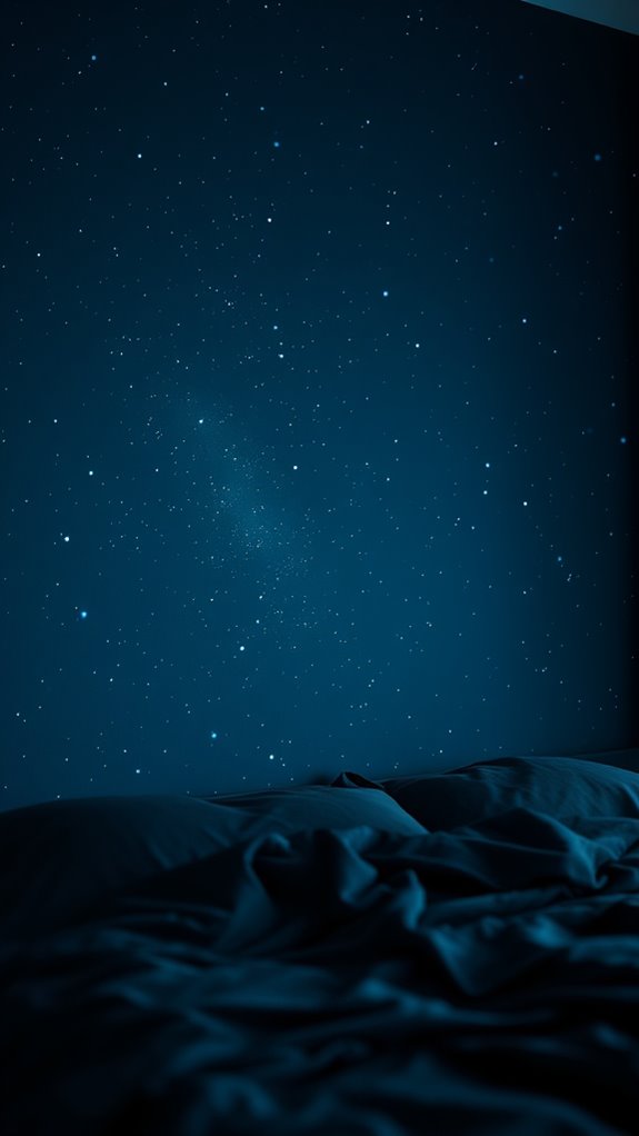midnight blue walls constellations illuminated