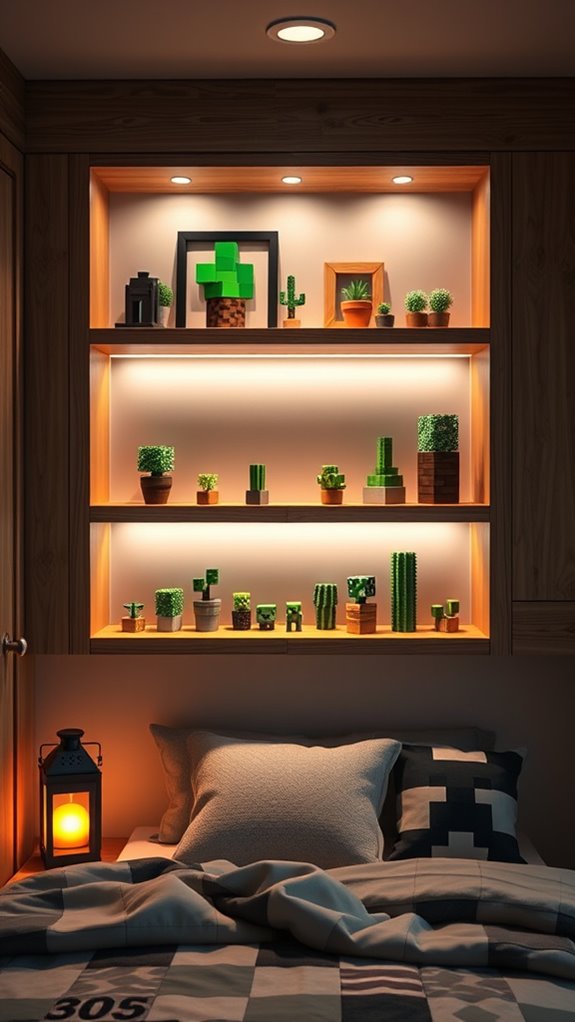 minecraft decor shelves display assets