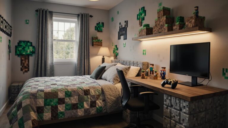 minecraft inspired bedroom ideas for teens