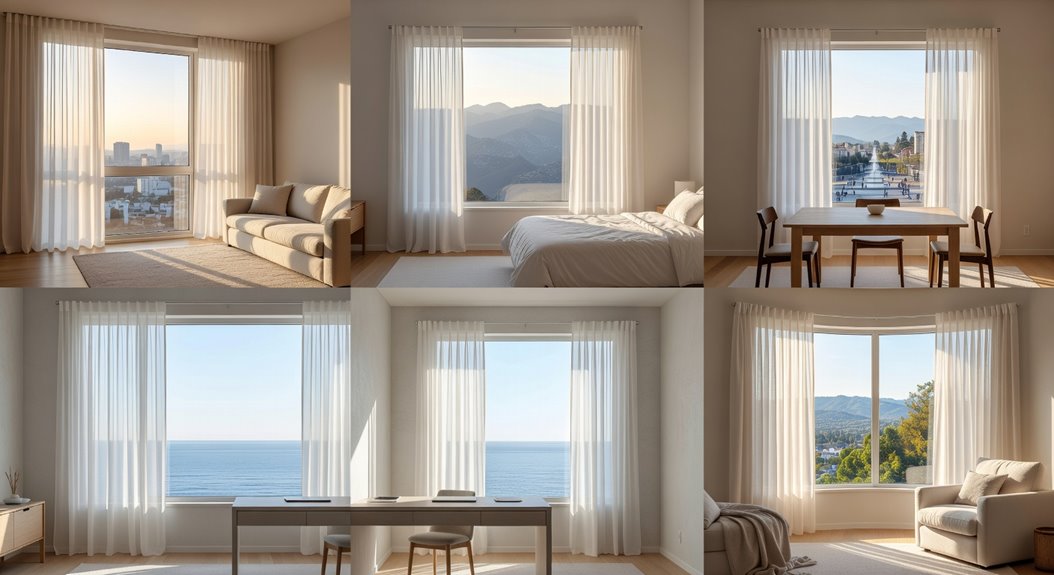 minimal sheer curtains preserve viewlines