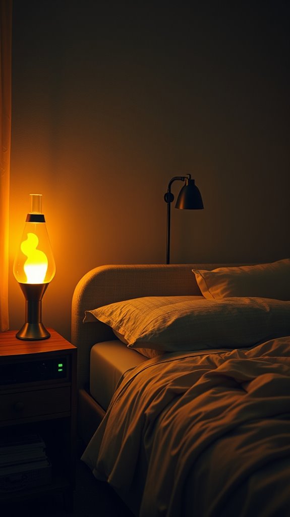 minimalist amber lava lamp ambiance ideas