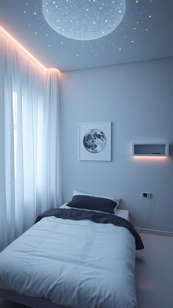 minimalist cosmic bedroom restrained elegance
