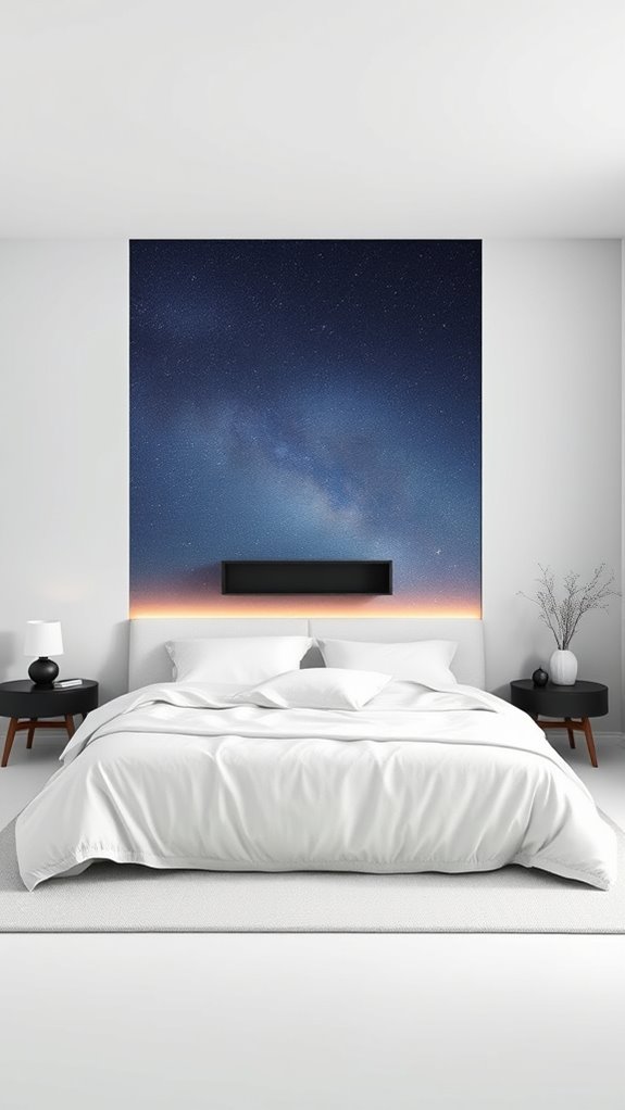 minimalist cosmos with bioluminescent accents