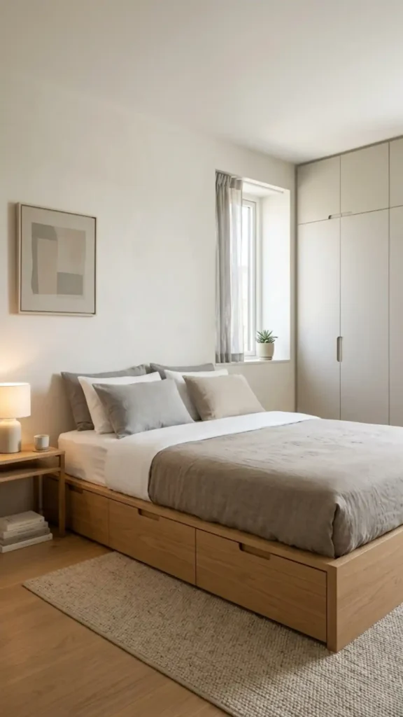 minimalist decluttered dual purpose storage